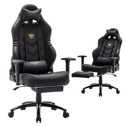 Ergonomic High-Back Gaming Chair with Footrest
