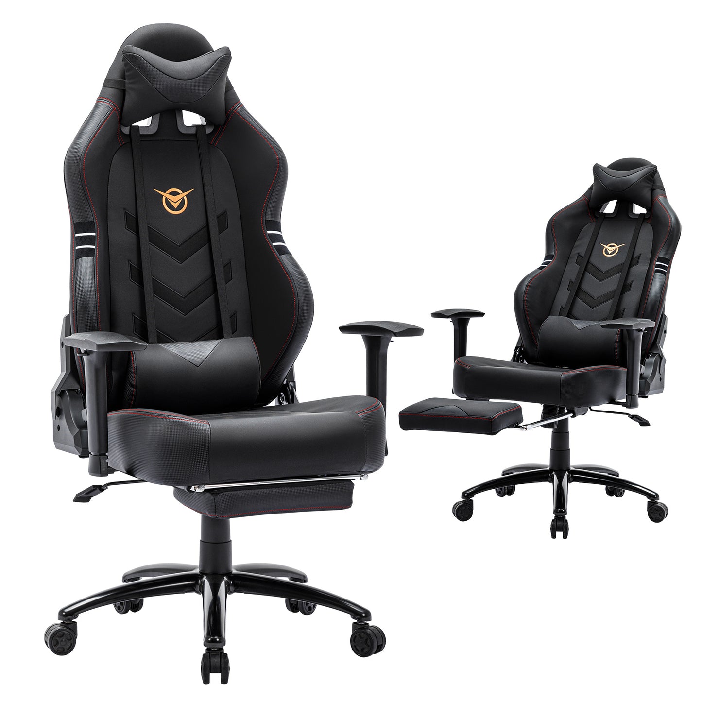 Ergonomic High-Back Gaming Chair with Footrest